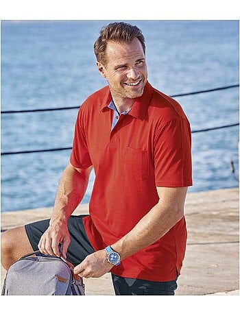 Set van 5 effen poloshirts - ATLAS FOR MEN