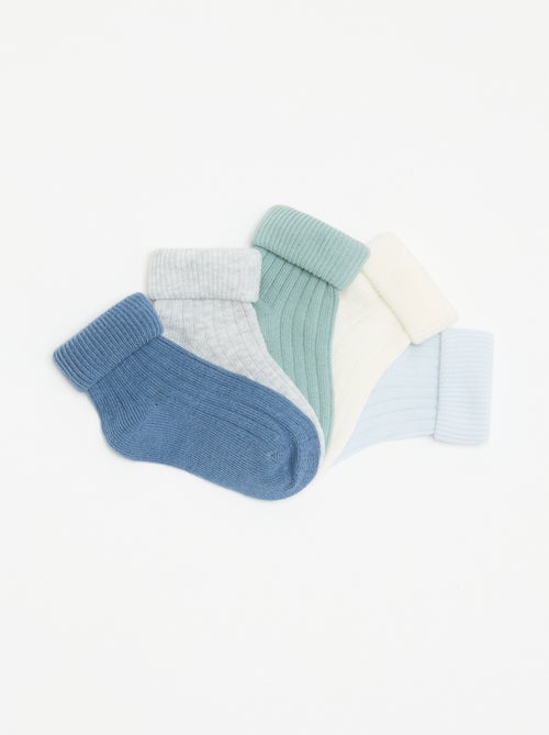 Set van 5 effen sokken - Kiabi