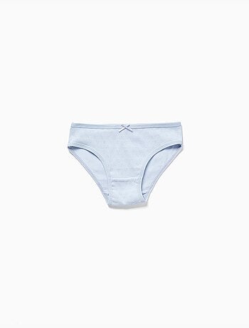 Set van 5 effen/jacquard slips