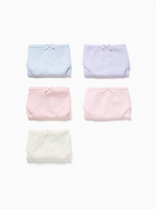 Set van 5 effen/jacquard slips - Kiabi Set van 5 effen/jacquard slips - Kiabi