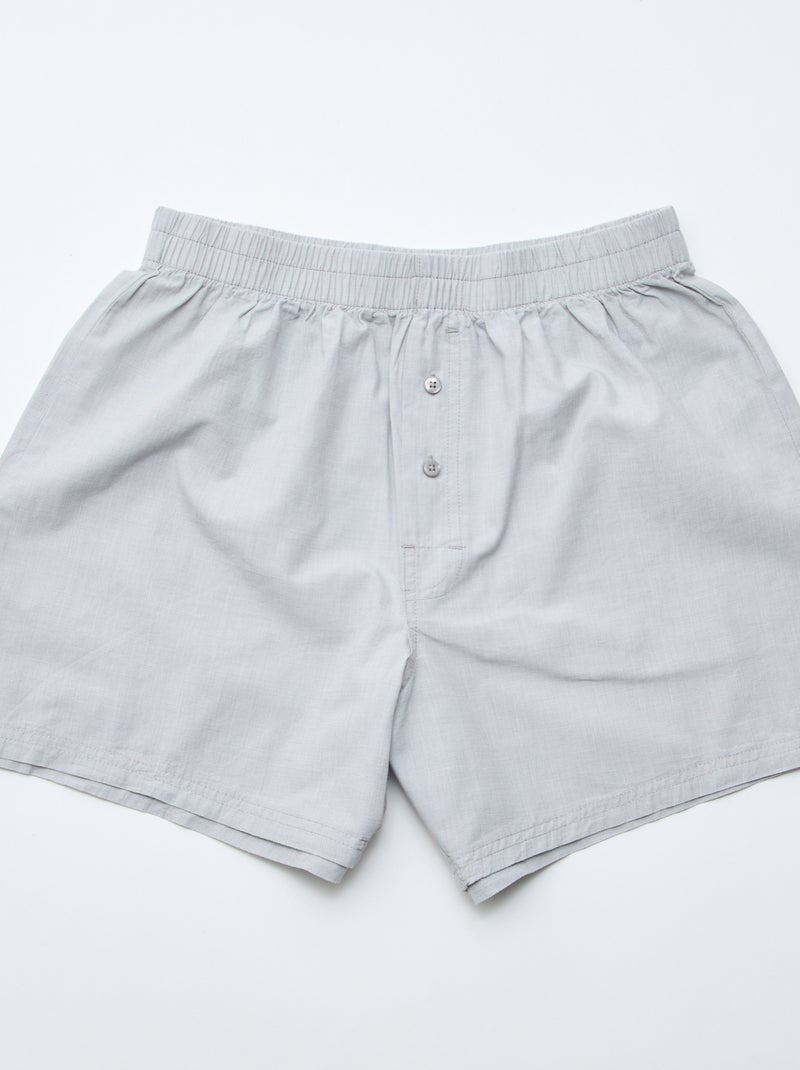 Set van 5 katoenen boxershorts Grijs - Kiabi