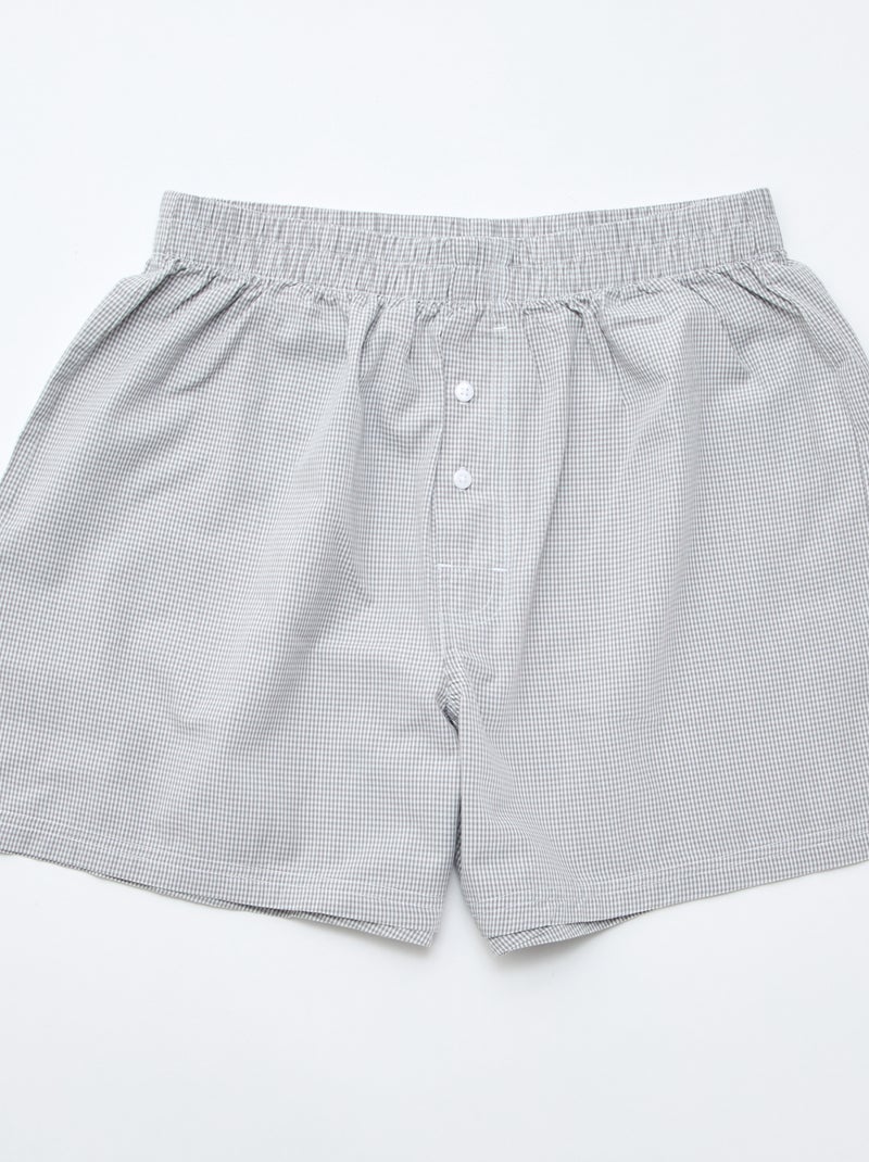 Set van 5 katoenen boxershorts Grijs - Kiabi