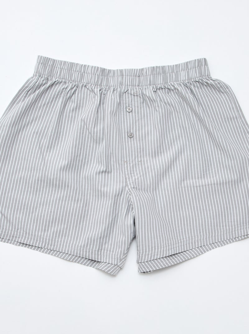 Set van 5 katoenen boxershorts Grijs - Kiabi