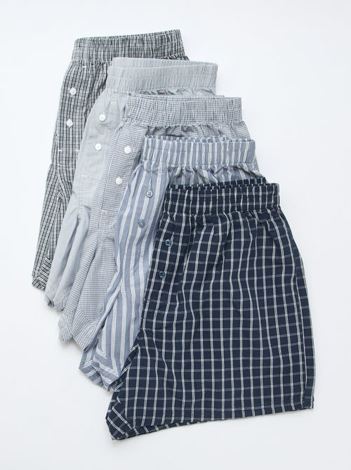 Set van 5 katoenen boxershorts - Kiabi