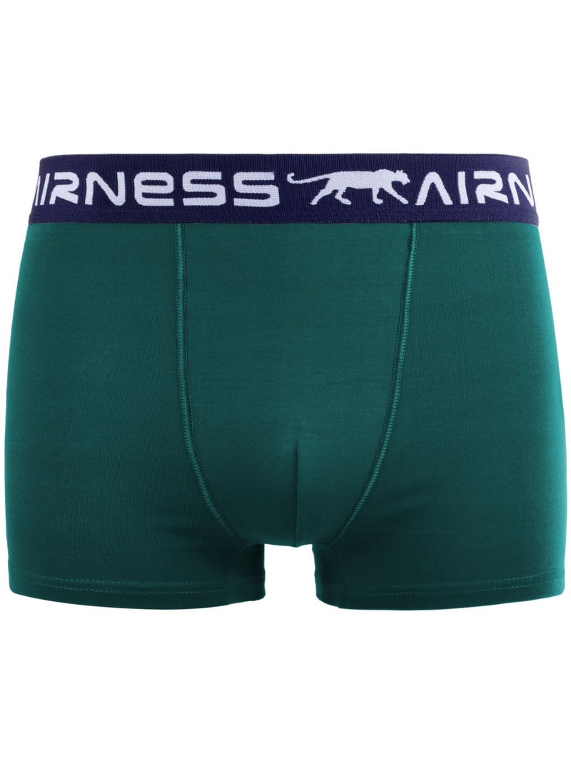 Set van 5 katoenen boxershorts voor heren met gekleurde tailleband. Blauw - Kiabi