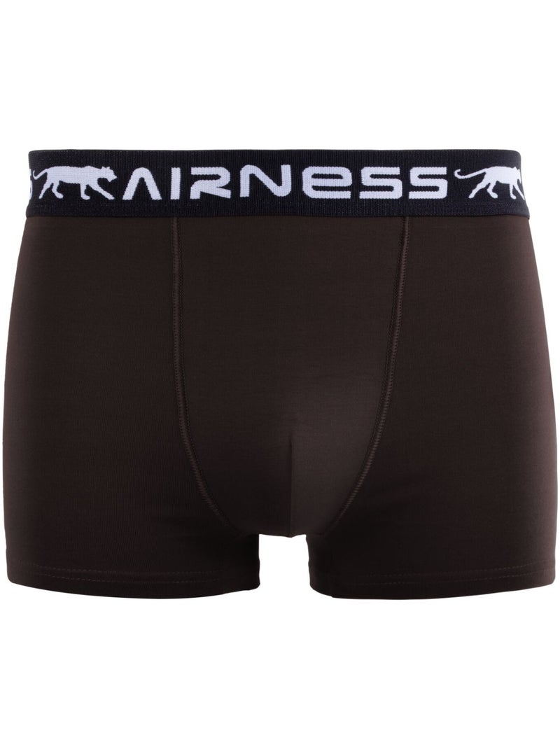 Set van 5 katoenen boxershorts voor heren met gekleurde tailleband. Blauw - Kiabi