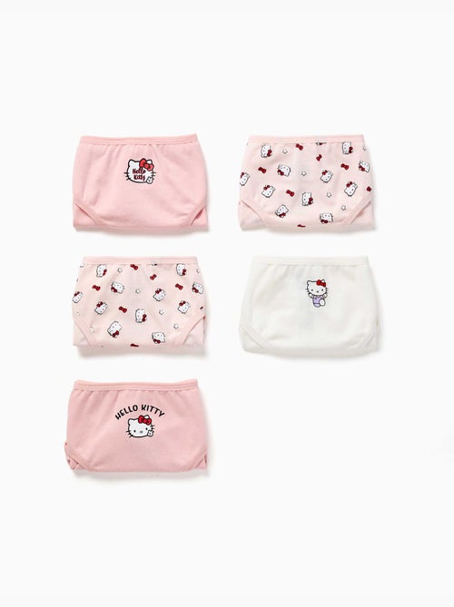 Set van 5 katoenen slips met hello kitty prints - Kiabi