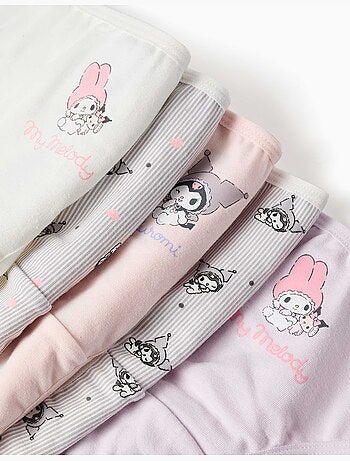 Set van 5 katoenen slips met kuromi-prints