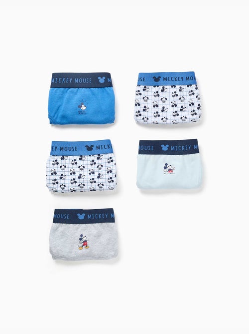 Set van 5 katoenen slips met mickey-prints - Kiabi