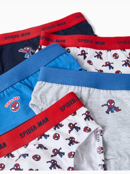 Set van 5 katoenen slips met spider-man prints - Kiabi Set van 5 katoenen slips met spider-man prints - Kiabi