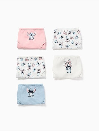 Set van 5 katoenen slips met stitch prints