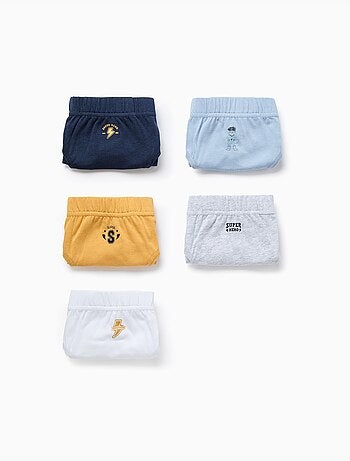 Set van 5 katoenen slips met superheldenprints