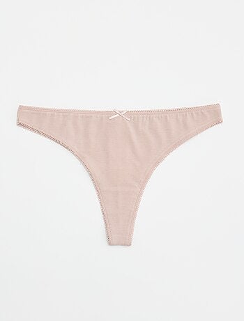 Set van 5 katoenen tanga's
