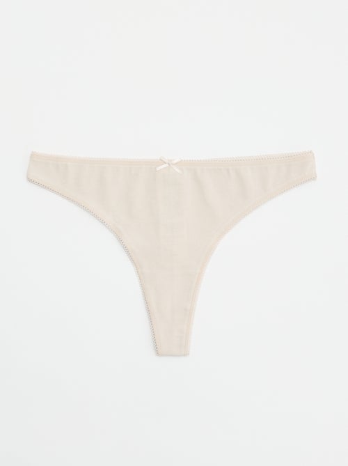 Set van 5 katoenen tanga's - Kiabi