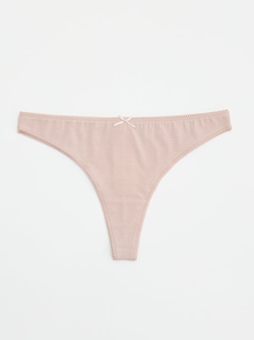Set van 5 katoenen tanga's - Kiabi
