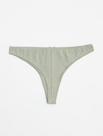 Set van 5 katoenen tanga's