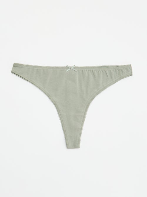 Set van 5 katoenen tanga's - Kiabi