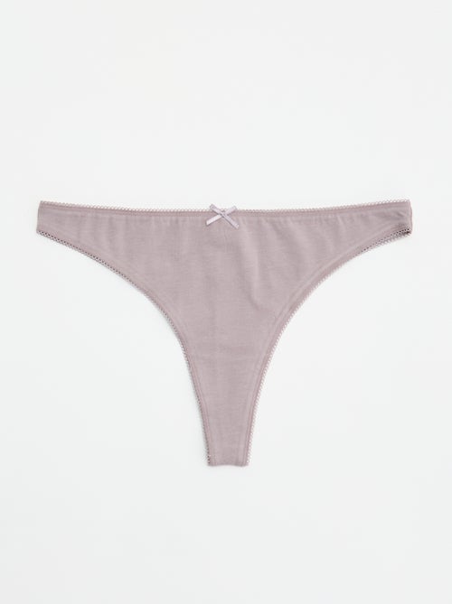 Set van 5 katoenen tanga's - Kiabi