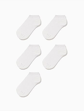 Set van 5 paar effen enkelsokken