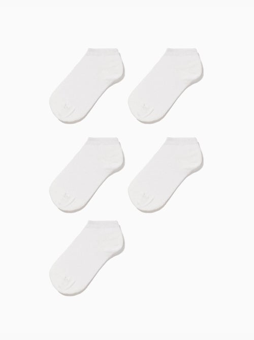 Set van 5 paar effen enkelsokken - Kiabi
