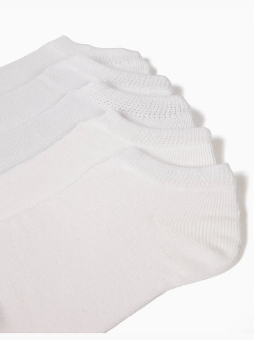 Set van 5 paar effen enkelsokken - Kiabi