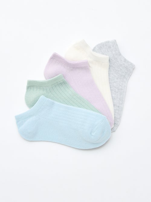 Set van 5 paar katoenen sokken - Kiabi