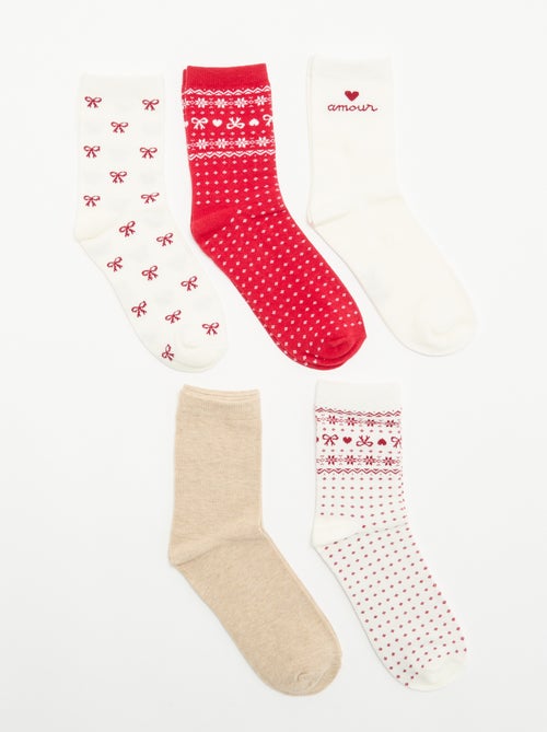 Set van 5 paar kerstsokken - Kiabi Set van 5 paar kerstsokken - Kiabi