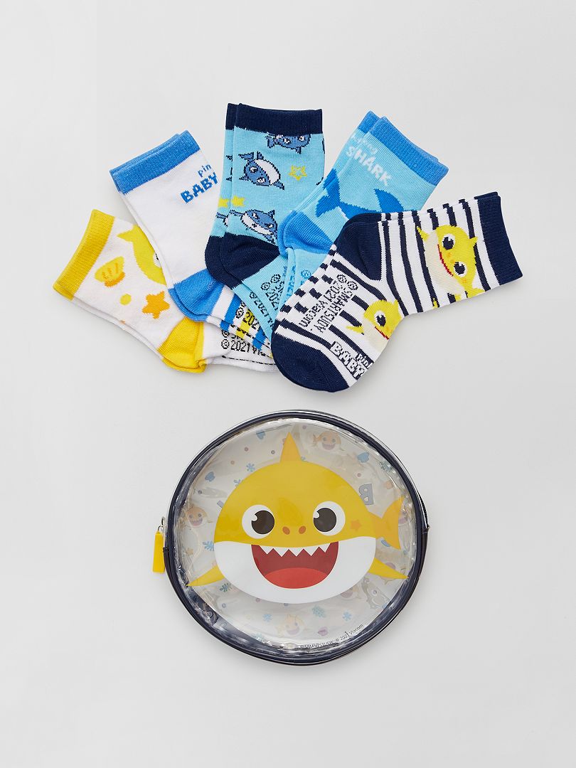 Set van 5 paar sokken 'Baby Shark' meerkleurig - Kiabi