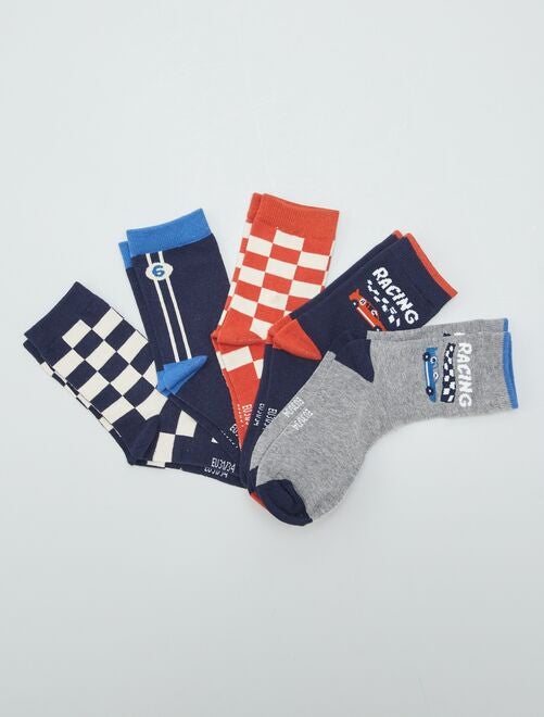 Set van 5 paar sokken met print - Kiabi