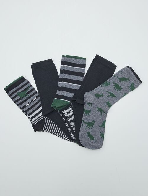 Set van 5 paar sokken met print - Kiabi