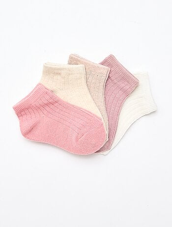 Set van 5 paar sokken van ribtricot