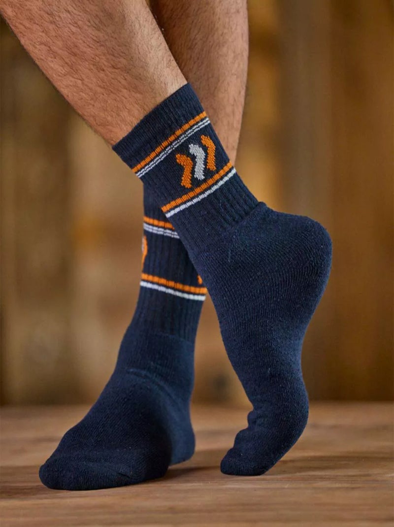 Set van 5 paar sportsokken - atlas for men Blauw Wit Zwart Grijs - Kiabi