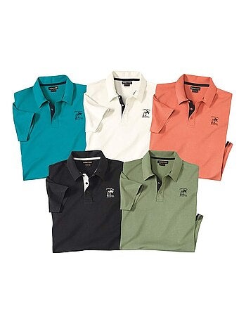 Set van 5 polo’s Pacific Island - ATLAS FOR MEN