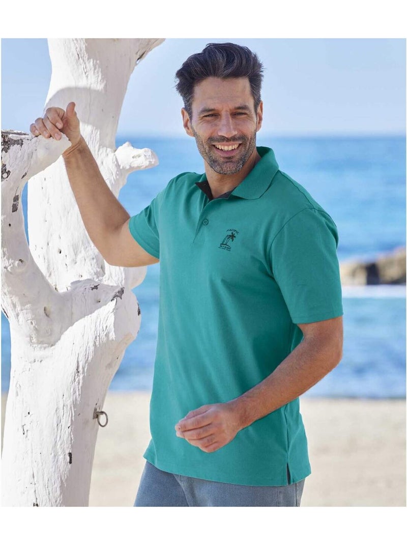 Set van 5 polo’s Pacific Island - ATLAS FOR MEN Wit Blauw Zwart - Kiabi