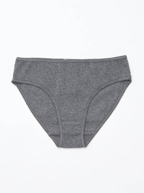 Set van 5 ribgebreide slips - Kiabi