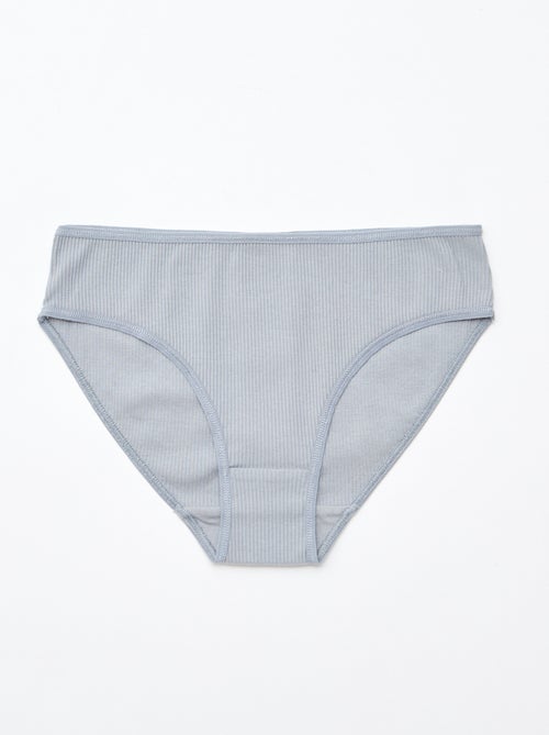 Set van 5 ribgebreide slips - Kiabi