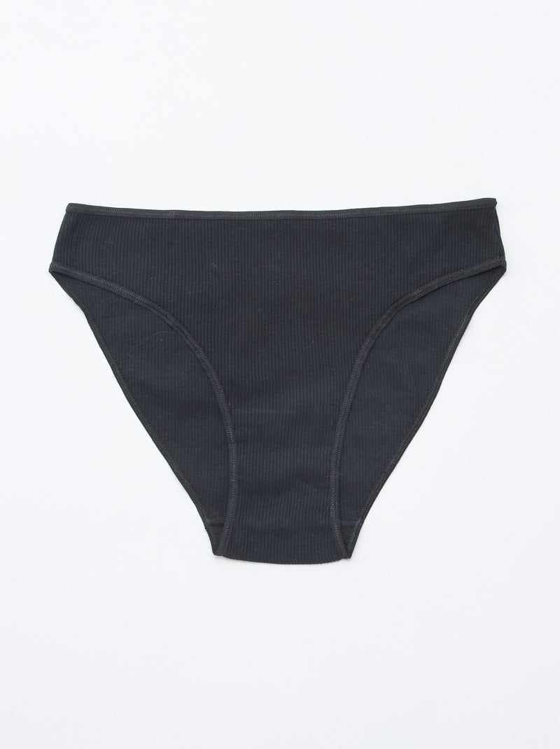 Set van 5 ribonderbroeken Zwart - Kiabi