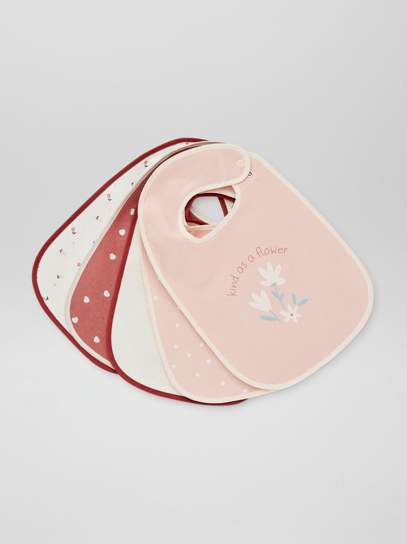 Set van 5 slabbetjes van badstof ROSE - Kiabi
