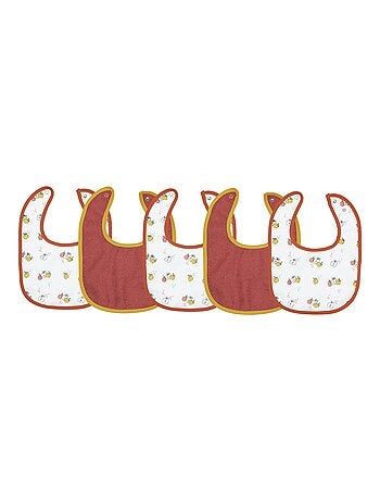 Set van 5 slabbetjes voor pasgeborenen