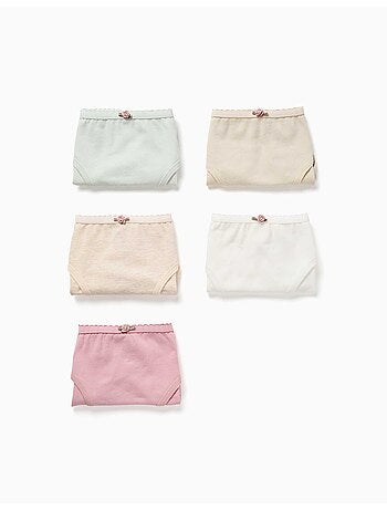 Set van 5 slipjes met decoratieve rozen