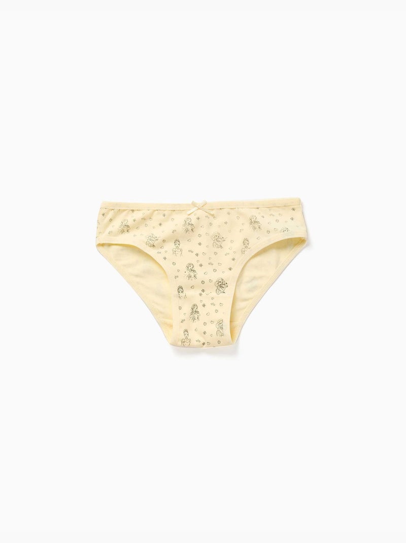 Set van 5 slips met disney prinsessen prints Wit Geel - Kiabi