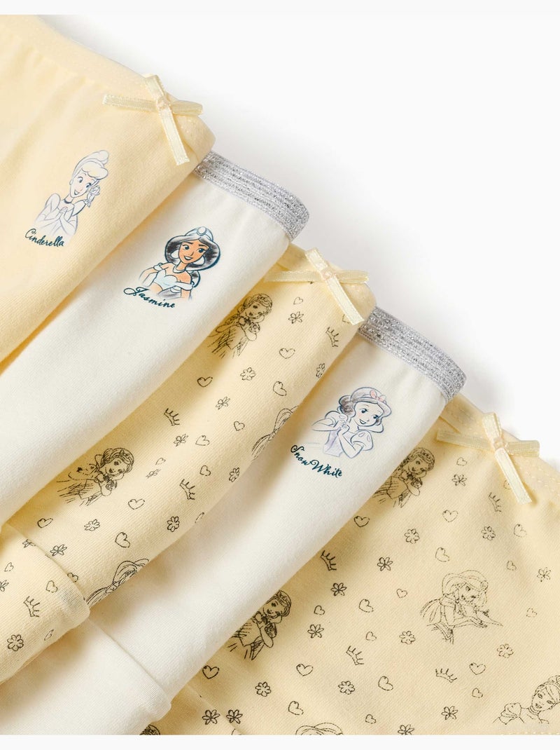 Set van 5 slips met disney prinsessen prints Wit Geel - Kiabi