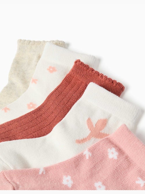 Set van 5 sokken met bloemenprints - Kiabi Set van 5 sokken met bloemenprints - Kiabi