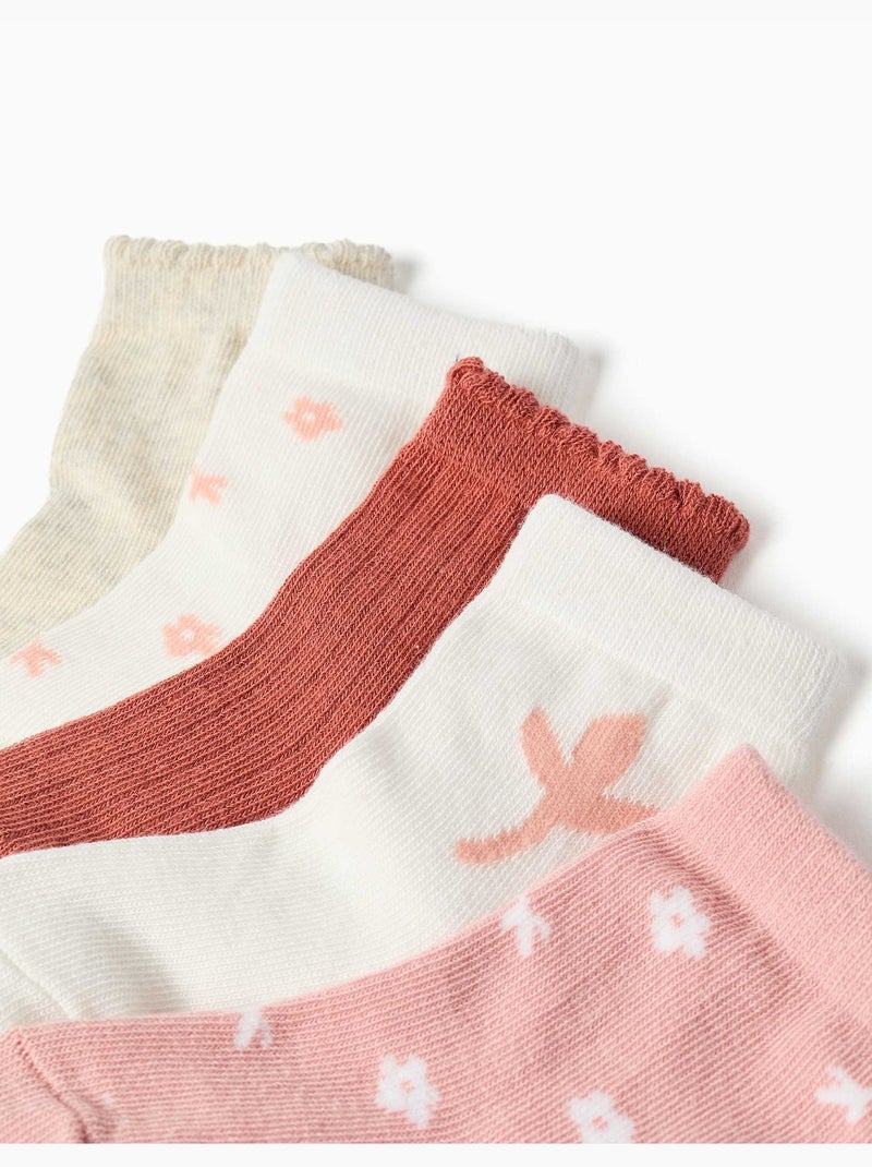 Set van 5 sokken met bloemenprints Multicolor - Kiabi