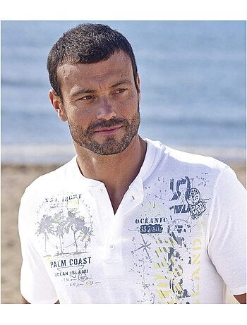 Set van 5 t-shirts met henley kraag oceanic - atlas for men