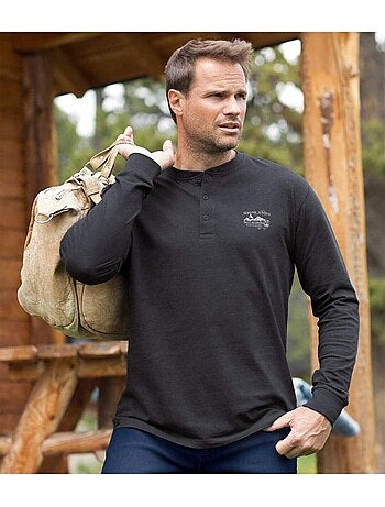 Set van 5 t-shirts met lange mouwen en henleykraag - atlas for men