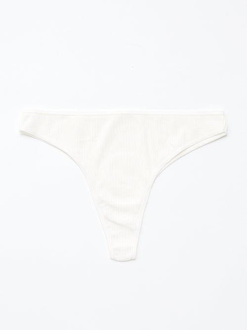 Set van 5 tanga's van ribtricot - Kiabi