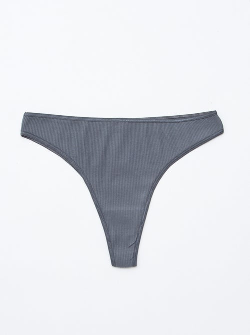 Set van 5 tanga's van ribtricot - Kiabi