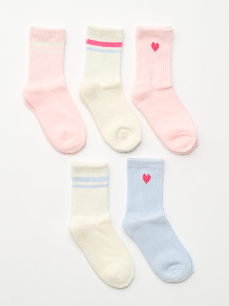 Set van 5 warme sokken Rose - Kiabi