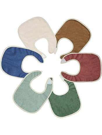 Set van 6 baby slabbetjes